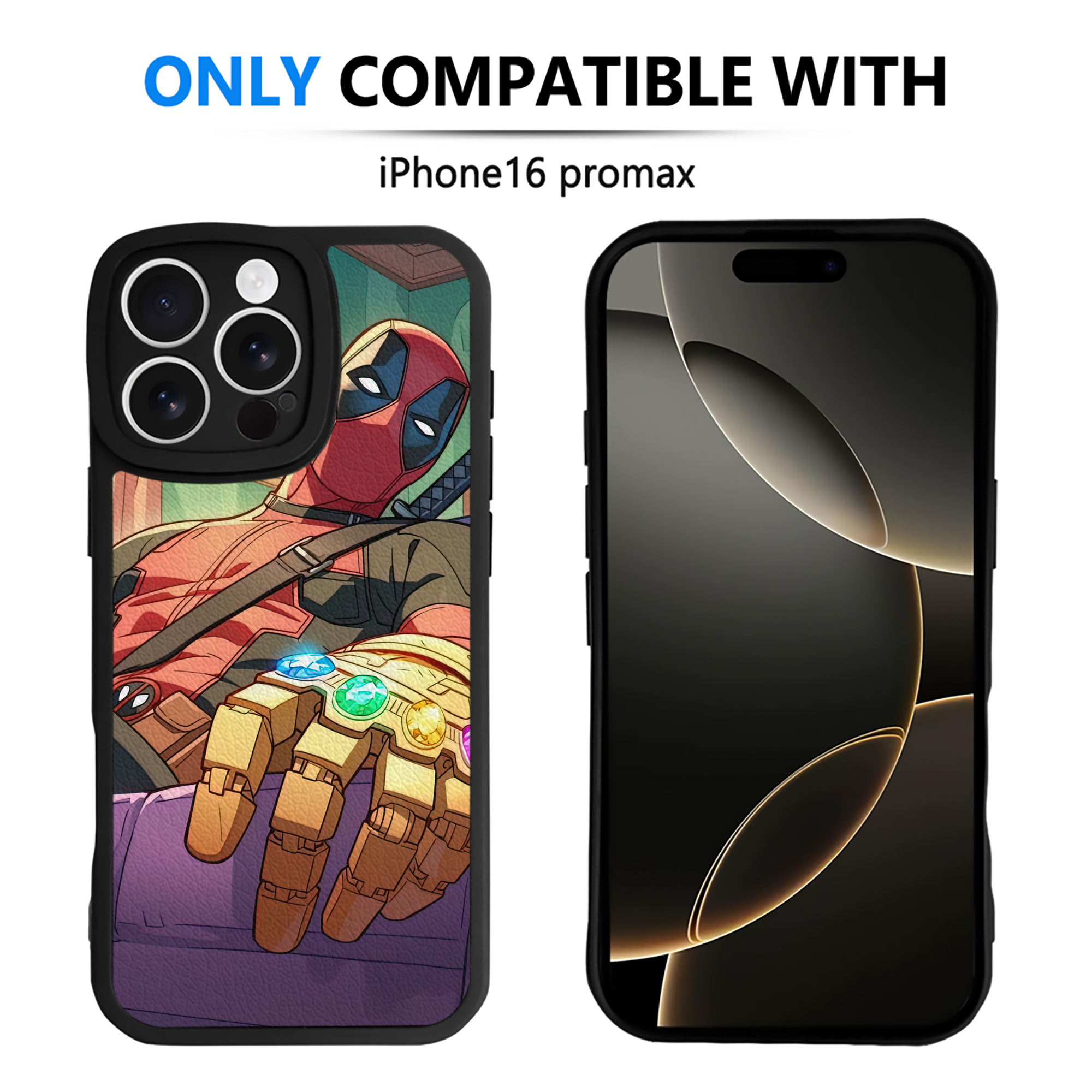 （画像用） Deadpool デッドプール 【iPhone 16シリーズ対応】シリコンスマホケース（レザー調） 材質：シリコン